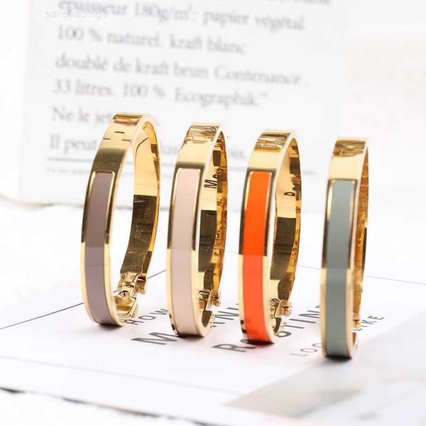 

luxury brand designer bracelet her max bangle fine bracelets enamel colorful fashion woman for man womens bracelet jewelry 8 color optional, Black