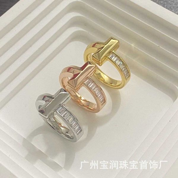 

designer new tiffay t1 ring s925 sterling silver fashion simple light luxury versatile couple for men and women