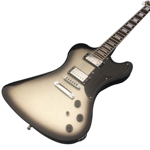 

rosewood fingerboard opposite silver grey guitar electric guitar