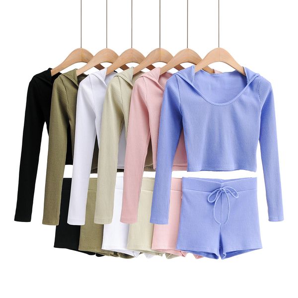 

lu women two-piece short sleeve sets for yoga sports quick drying workout bras sets fitness casual workout tracksuit workout summer