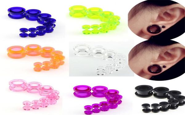 

new whole 1 set 8pcs ear gauges soft silicone ear plugs ear tunnels body jewelry stretchers multi colors size from 212mm1994793, Silver