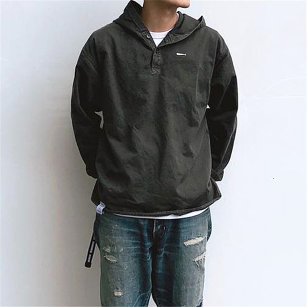 

women's hoodies sweatshirts descendant dcdt retro washing batik baggy socket shirt hoodie for men and women japanese style fashion 2307, Black