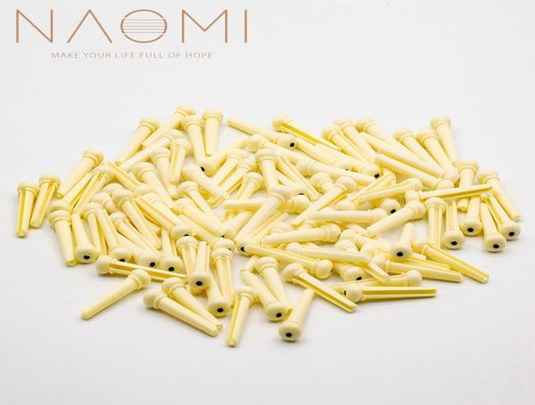 

naomi 100pcs acoustic guitar pins accessories acoustic guitar bridge pins white guitar parts accessories new4401032