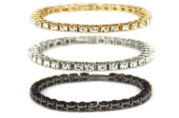 

europe and the united states hiphop single row bracelet charms stylish bangle fashion jewelry custom logo support fba drop shippi7597596, Black