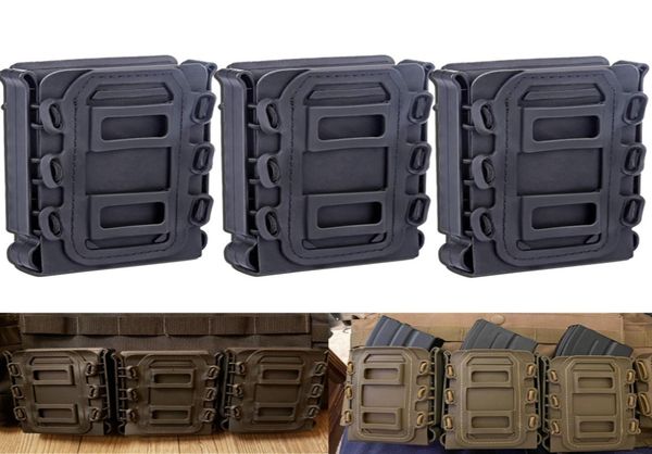 

outdoor bags 3pcs tactical fast mag tpr flexible molle magazine pouch carrier for ar15 m4 556762 mag pouch rifle pistol magazine h4662561