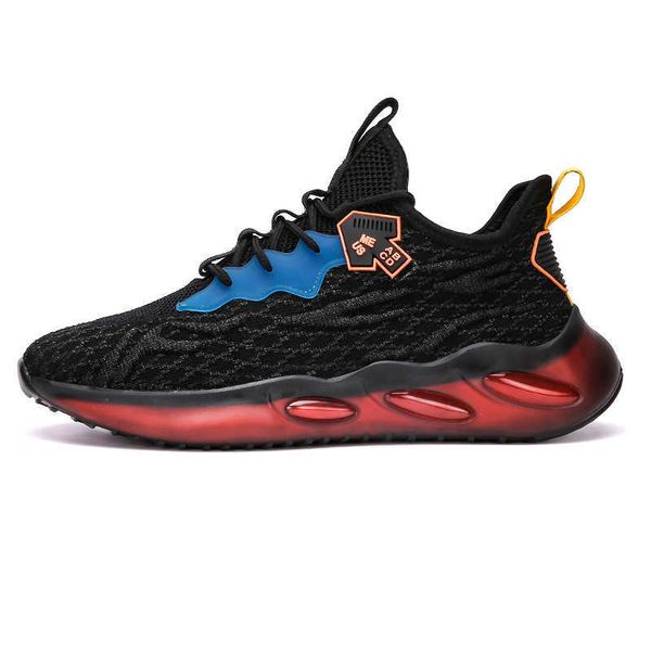 

2023 new mens running shoes breathable casual sneakers man comfortable trainers black red white