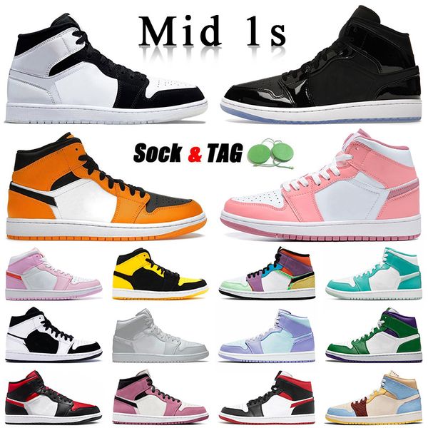 

jumpman 1 mid valentine's day 2023 designer basketball shoes diamond space jam taxi arctic pink blue j1 mens womens sneakers 1s dhgate