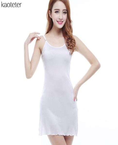

whole100 pure silk women full slips black underskirt underdress soft underwear strap solid inner petticoat slip woman m4909250, Black;red