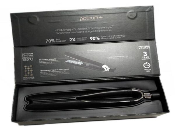 

9hd platinum hair straightener ceramic flat iron professional styler hairs curler straighteners plate tools1133479, Black