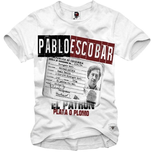 

dresses new men's t shirt pablo escobar medellin scarface tshirt hip hop tees streetwear funny tshirt, Black;gray