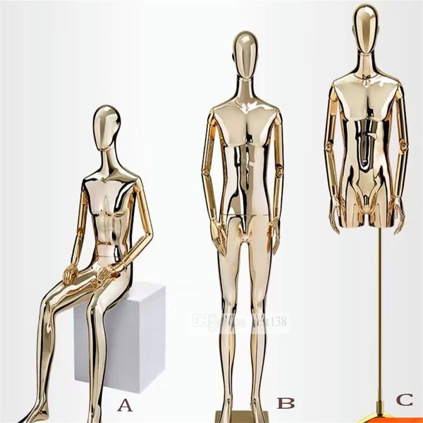 

fashionable style golden/silver mannequin male model fiberglass model for display customized, Khaki