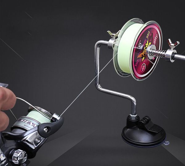 

portable aluminum fishing line winder reel spool spooler system tackle tools suction cup sea carp fishing lines coil accessories1745971