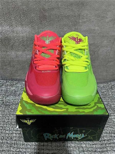 

lamelo ball mb1 men women basketball shoes kids for sale 2022 rick and morty grade school sport shoe trainner sneakers us4.5-us12