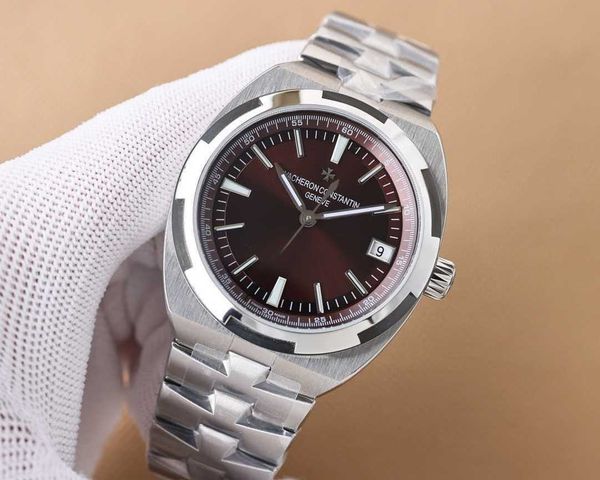 

amazing mechanical vc overseas watch superb 4500v male wrist watches 0z80 designer tws factory high-end quality movement 11mm thick montre d, Slivery;golden