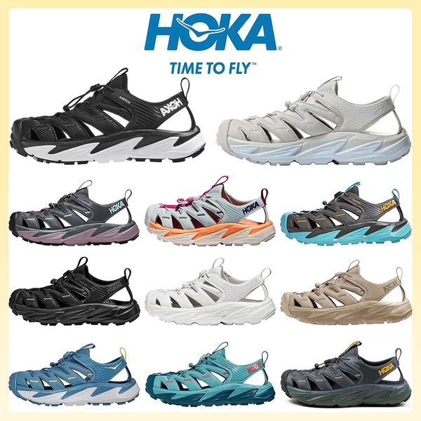 

hoka one one hopara sandals designer men womens beach hokas slippers summer slide for men and women, Black