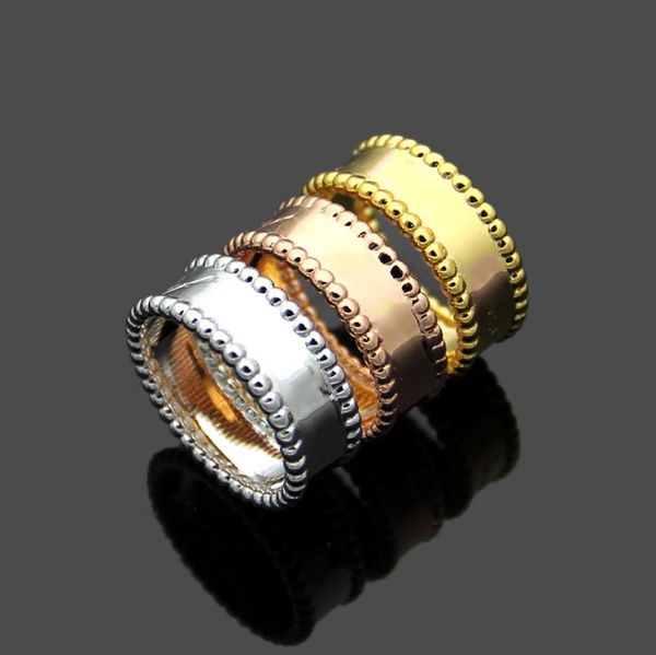 

classic double row steel ball men and women ring 18k rose gold flower couple ring christmas gift5713011, Golden;silver