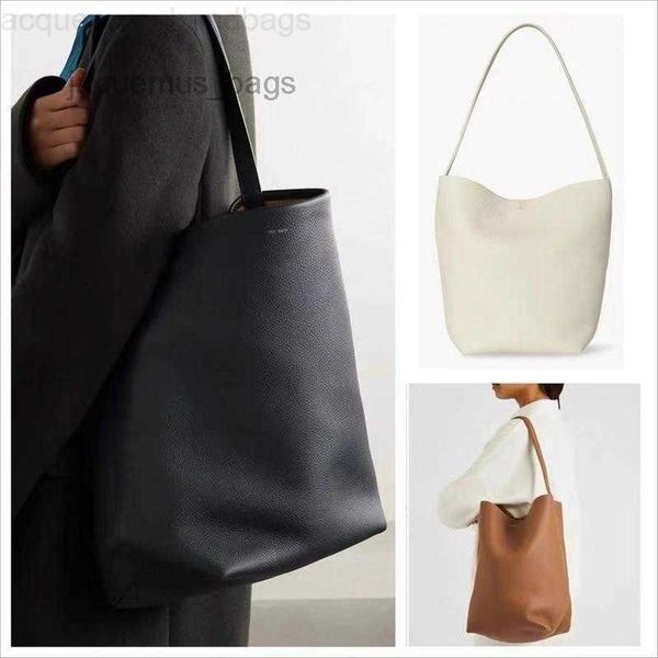 

row designer handbag leather large capacity one shoulder commuter tote litchi pattern bucket the row quality