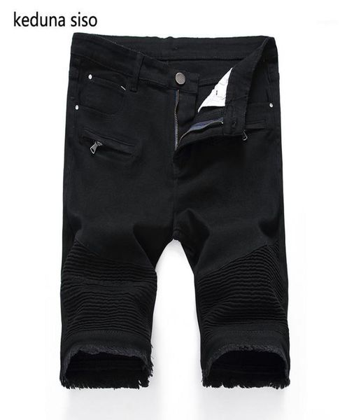 

men039s jeans 2021 black white men casual male shorts trousers slim fit fitness plus size knee length summer hombre8032827, Blue