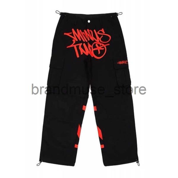 

men's pants men's pants minus two cargo y2k casual pants baggy streetwear sport gym jeans men clothing pantalones sweatpants minus, Black