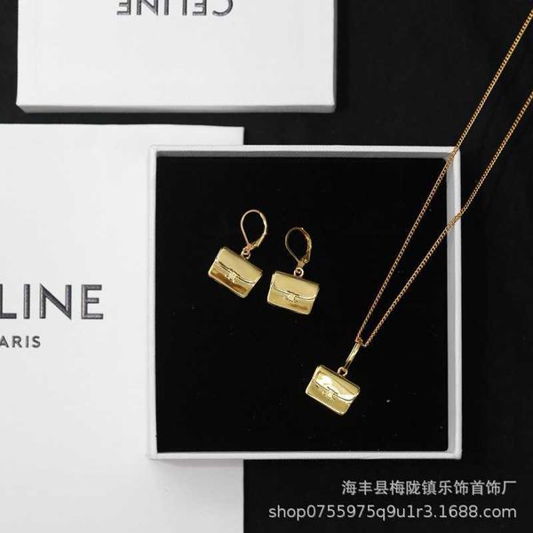

ce arc de triomphe french gold necklace women's trend light luxury small group advanced sense bag temperament collar chain summer, Silver