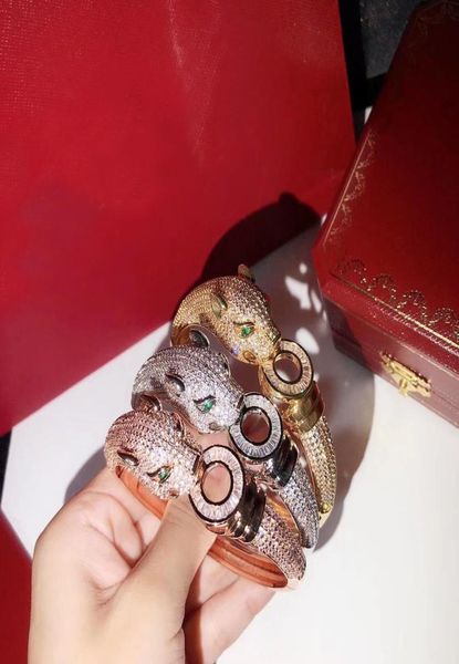 

whole new designer cuff cubic zirconia paved bangle 18k yellow goldwhite gold plated bracelets for women6590769, Black