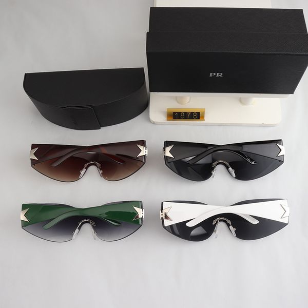 

sunglasses diamond oval frame pr ada sunglasses designer women's radiation resistant personality men's retro glasses board high gr, White;black