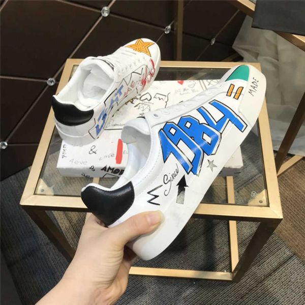 

box dg print dolcly gabbanaly sneakers luxury designer shoes ns1 trainers miami with white leather casual 33g0, Black