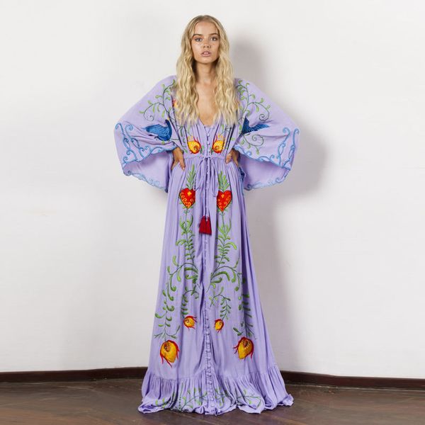 

basic casual dresses summer bohemian tourism island beach dress super loose embryo flower vintage tassel super long dress 230710, Black;gray