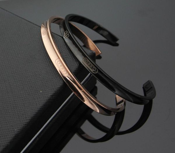 

jewelry whole groove t letter c shaped opening bracelet gold bracelet4978704, Black