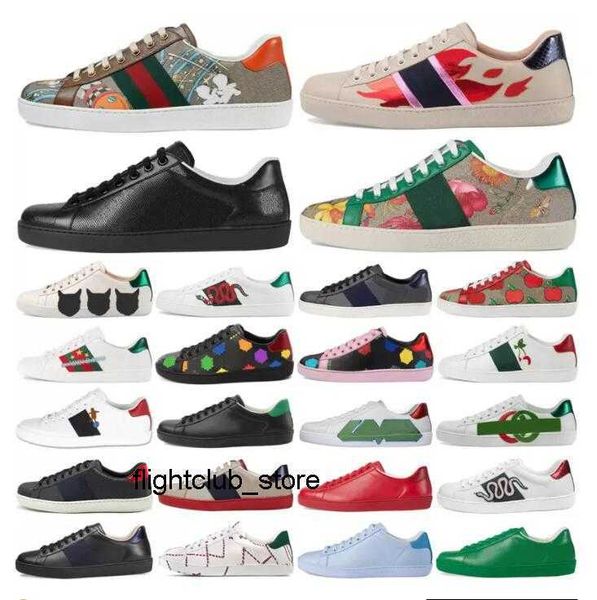 

embroidered leather ggity tiger 2022 classic designers bee snake shoes genuine mens embroidery womens trainers python casual shoes lover ace, Black