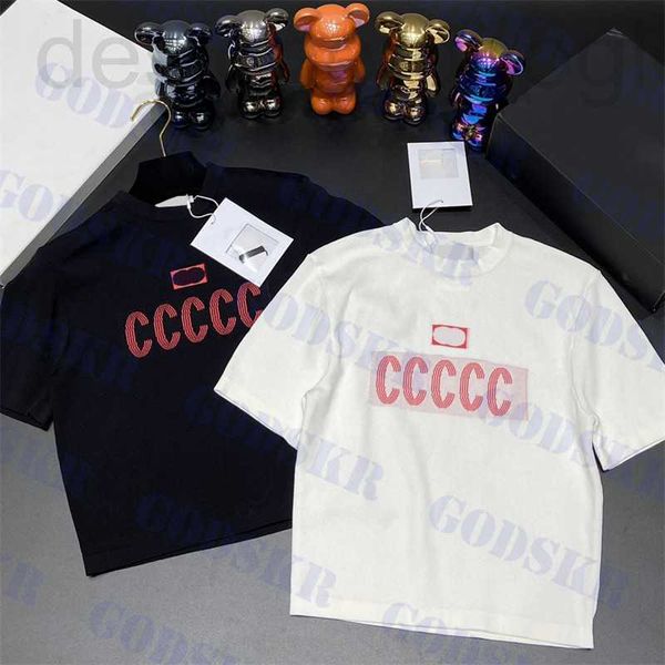 

women's t-shirt designer womens knitted t shirt red letter tees short sleeve ladies sweater two colors 4fim, White