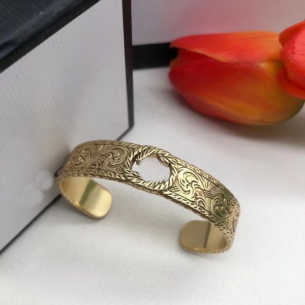 

fashion style bracelets women bangle wristband cuff chain designer letter jewelry 18k gold plated stainless steel wedding lovers gift bracel, Black
