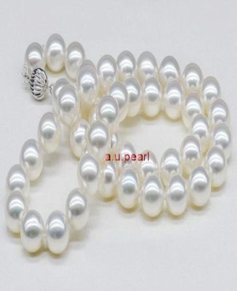 

fine pearls jewelry 19quot1011mm real south sea white pearl necklace 925silver8869260, Black