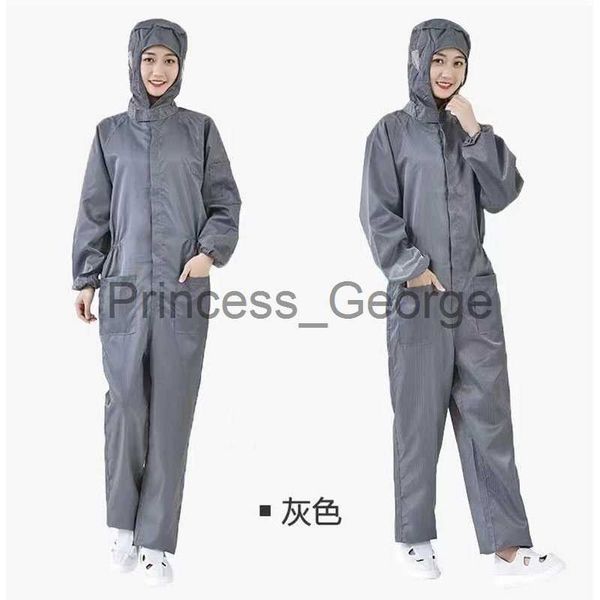 

others apparel onepiece coveralls clean clothes hood cleanroom garments clean food dustproof paint work clothing protective overalls x0711, Black;white