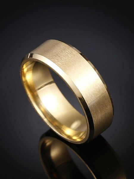 

men minimalist textured ring for jewelry gift and party, Silver
