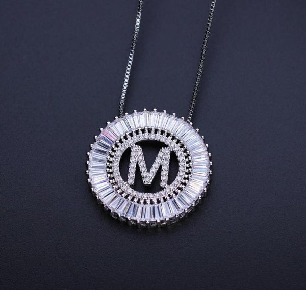 

newranos initial abcdefghijklmnprstvy letter pendant necklace cubic zirconia alphabet choker necklace for women fashion jewelry j17097928, Silver