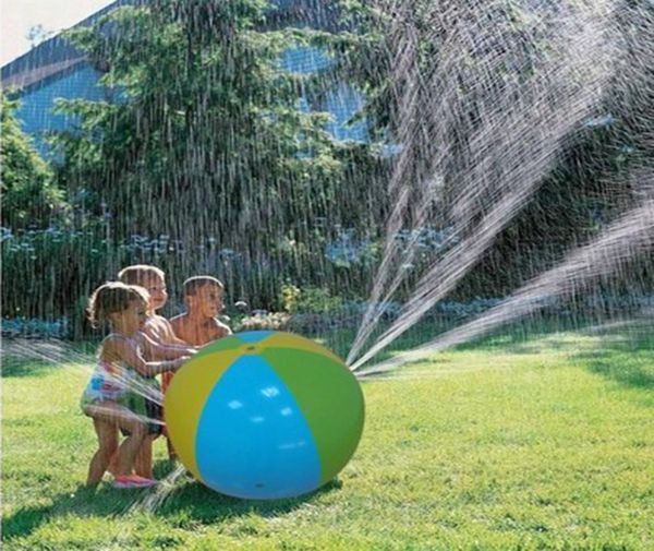 

mixed color inflatable beach water ball outdoor sprinkler summer inflatable water spray balloon outdoors play in the water beach b1404514