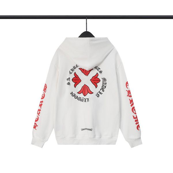 

2023 mens hoodies designer winter sweatshirts heart hoodie long sleeve zipper jacket loose coat hooded hoody chromes men woman hip hop artlu, Black