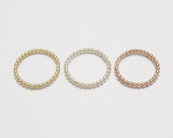

fashion corrugated circle ringsthe design of simple rings for women silver plated wave bead ring7991934, Golden;silver