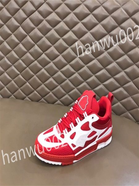 

new r flat sneaker trainer casual shoes leather white letter overlays fashion platform mens womens low sneakers rd230601, Black