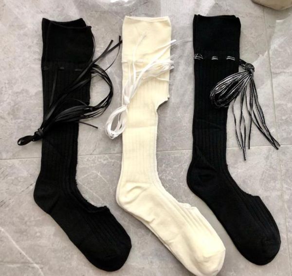 

designer cotton hosiery long socks stockings for women 2022 spring new fashion summer ladies girls big hole ties streetwear sock s1636359, Black;white
