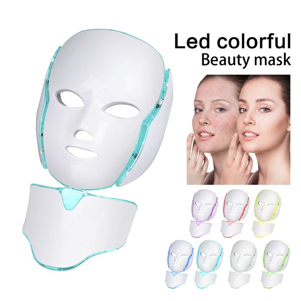 

face massager 7 colors led mask electric face massage mask machine therapy pon rejuvenation face whitening anti acne mask skin care 230710