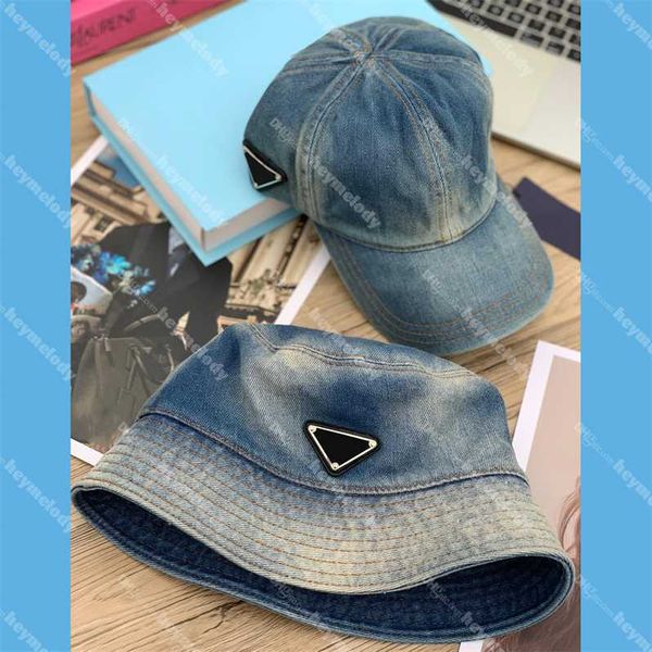 

luxury cowboy bucket hat designer denim baseball cap men hats, Blue;gray