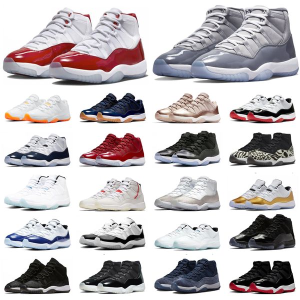 

jumpman 11 11s mens basketball shoes dmp cherry cool gement grey yellow snakeskin gym red space jam unc bred concord midnight navy men women