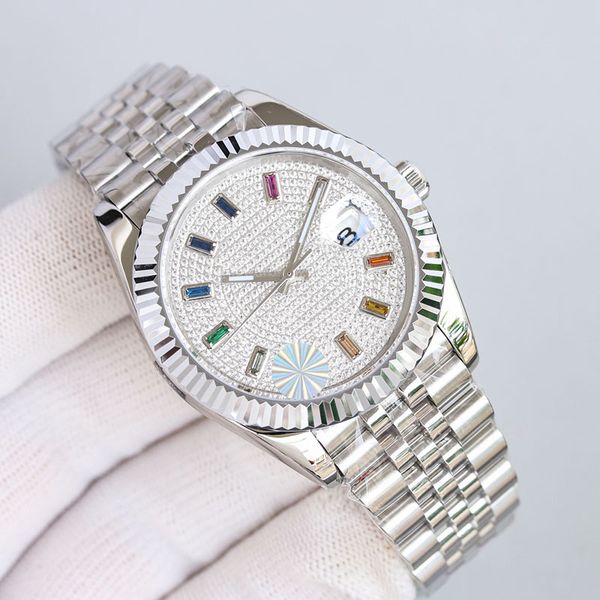 

men watch automatic mechanical movement wristwatch fashion watches 41mm stainless steel 904l waterproof designer bracelet business, Silver