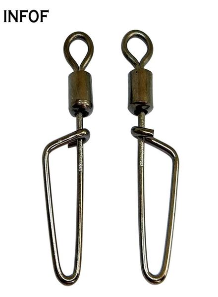 

infof brand 500pcslot f20012 fishing swivels swing coastlock snap fishhooks bass fishing tackle connector pesca emerillon peche w9020128