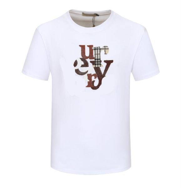 

2023 new men's clothing short-sleeved t-shirt spring and summer latest round neck fashion short-sleeved t-shirt, counter pure cotton fa, White;black