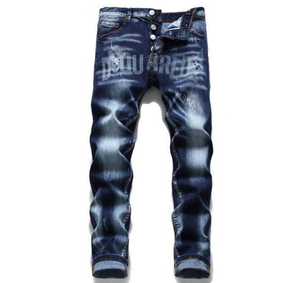

men039s jeans dsquare brand italy chain pants men slim denim trousers blue pencil for 10937561564