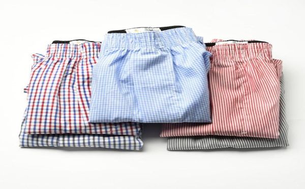 

5pcslot 6xl plus size male underwear plaid underpants man woven boxer men cotton mens boxers breathable family panties shorts655869809883, Black;white