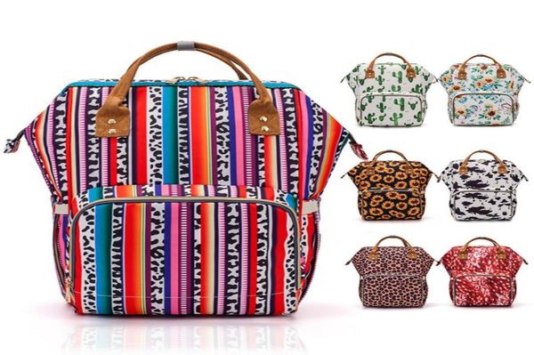 

baby diaper backpack lequeen cactus print changing nappy mummy bag maternity large capacity baby stroller bags lj2010139327814